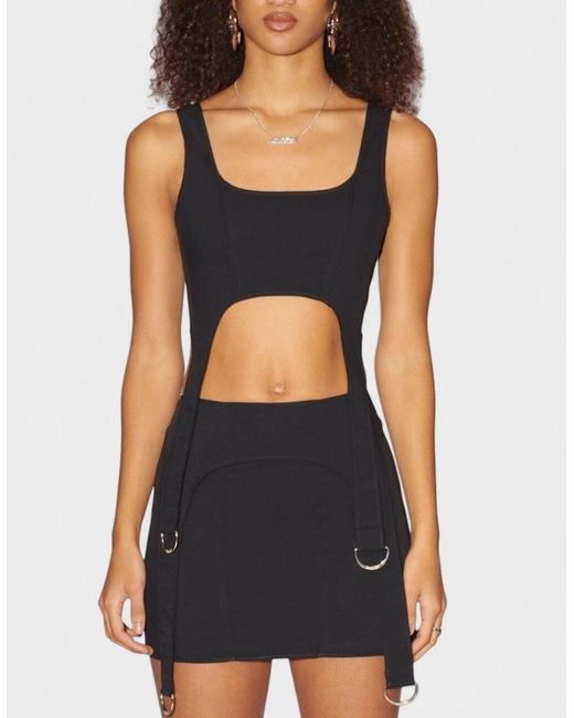 Ambush Black Corset Crop Top
