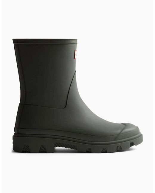 Hunter Black Downpour Short Wellingtons for men