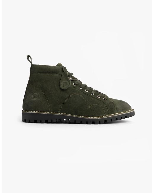 Popps Green 1961 Mod Suede Monkey Boots for men