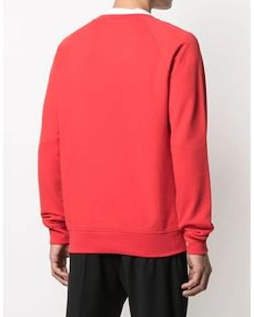 Balmain Red Sweatshirt With Logo Print for men