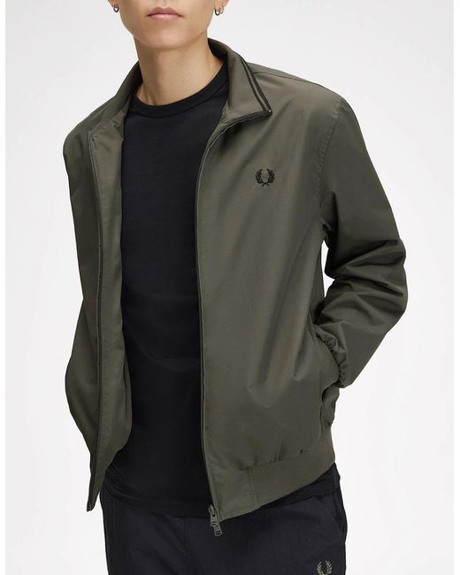 Fred Perry Green Brentham Jacket for men