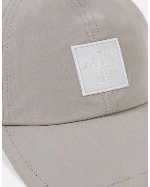 Stone Island Gray Ghost S00F1 Patch Logo Cap for men