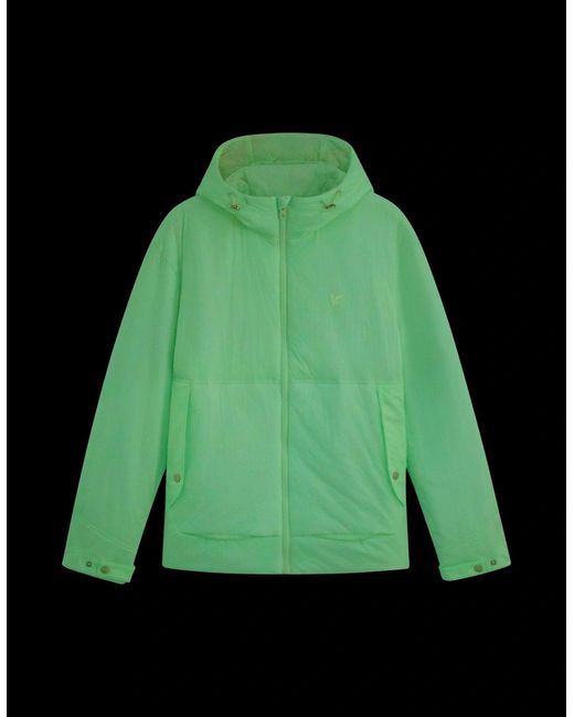 Lyle & Scott White Glow Reactive Wadded Shell Jacket for men