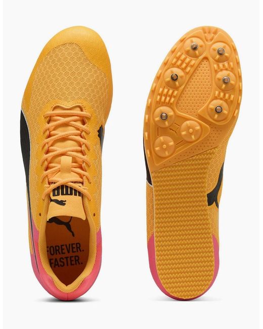 PUMA Orange Evospeed Star 9 Track Running Spikes for men