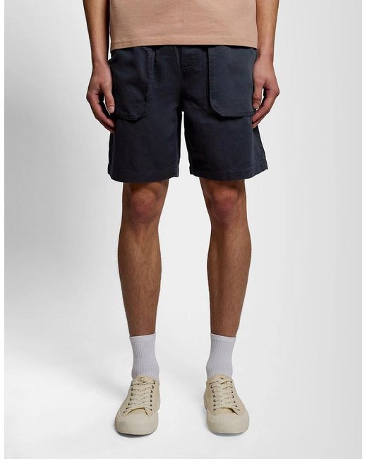 Lyle & Scott Natural Linen Blend Shorts for men