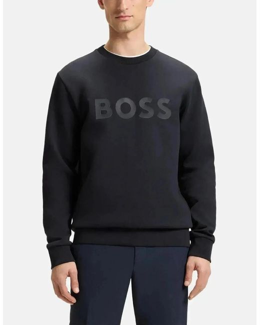 Boss Blue Boss Salbo Sandwich Logo Sweatshirt Dark for men