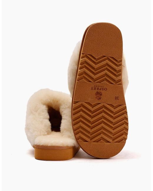 Osprey White London The Celeste Suede Chestnut Slippers