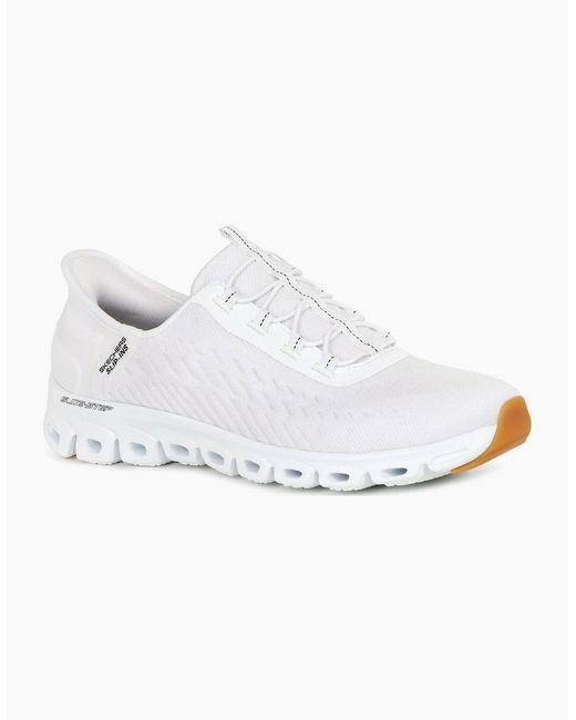 Skechers White Glide Step Slip