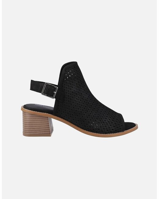 Hush Puppies Black Louise Heeled Leather Heels
