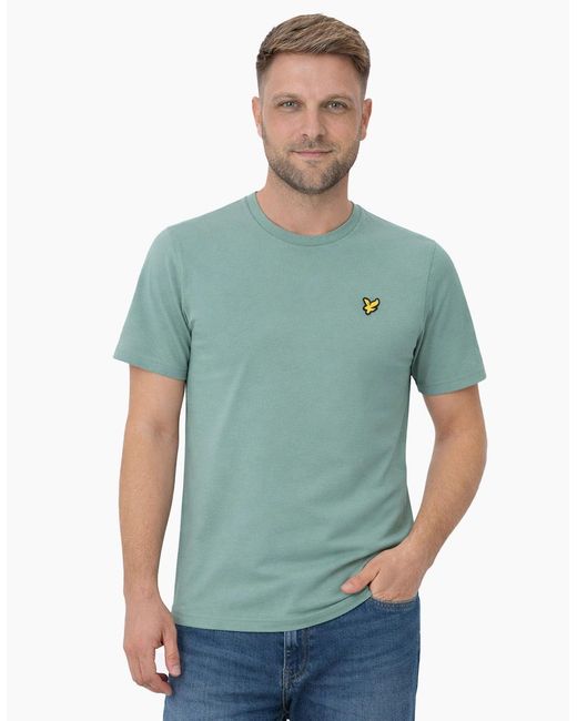 Lyle & Scott Green Lyle & Scott Plain T-Shirt Everglade for men