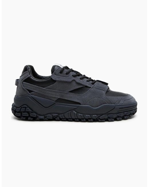 Ellesse Blue Luxe El42 Lace-Up Lug Sole Sneakers for men