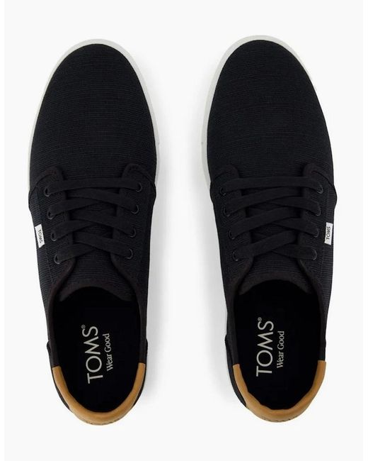 TOMS Black Carlo 2.0 Canvas Trainers for men