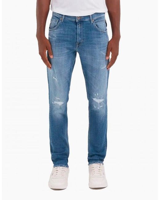 Replay Blue Mickym Premium Aged 10Yrs Slim Jeans 009 for men