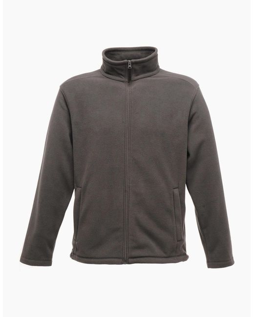 Regatta Gray Plain Micro Fleece Full Zip Jacket (Layer Lite) for men