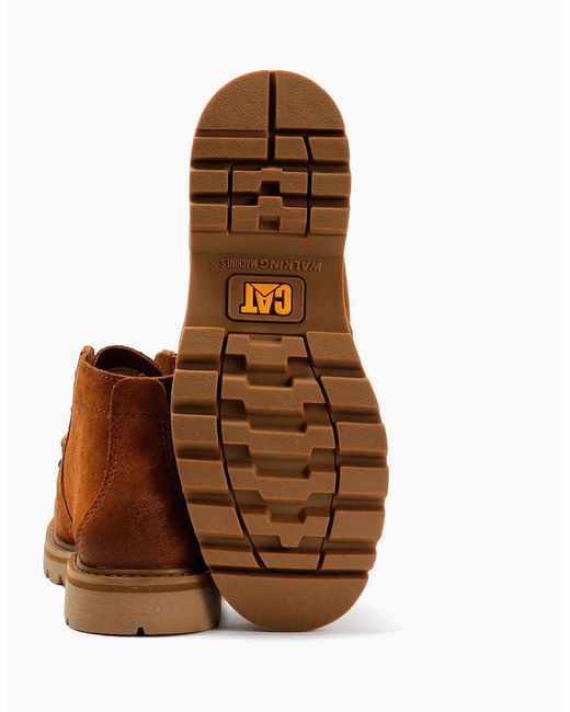 Caterpillar Brown Grader Chukka Suede Syrup Boots for men