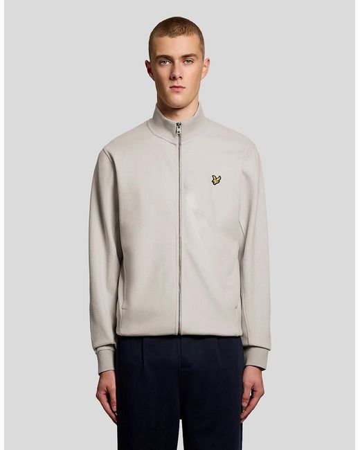 Lyle & Scott Natural Cotton Blend Track Jacket for men