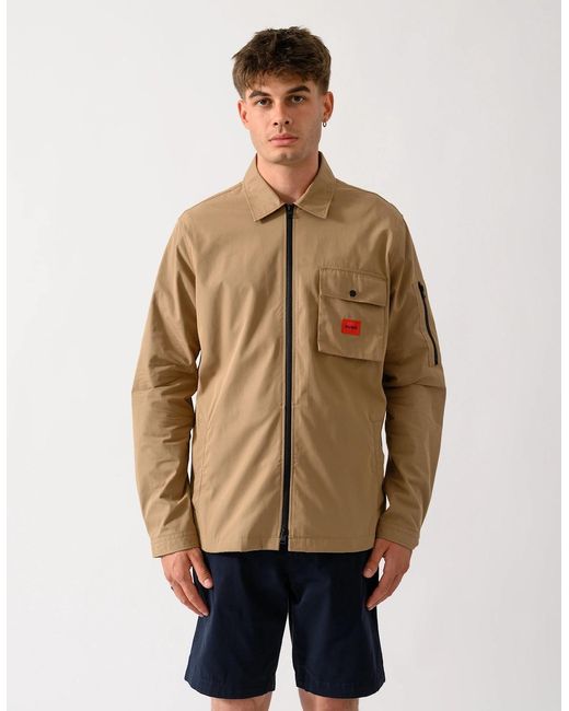 Boss Natural Hugo Emmond Zip Overshirt for men