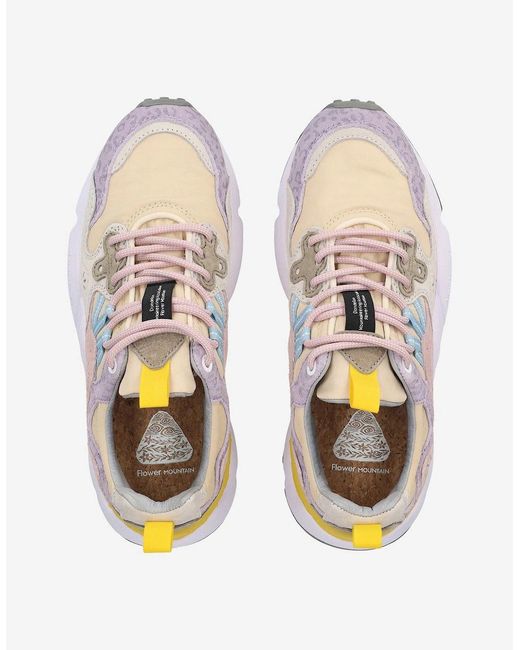 Flower Mountain White Yamano 3 Lilac/Blush/Cream Trainers