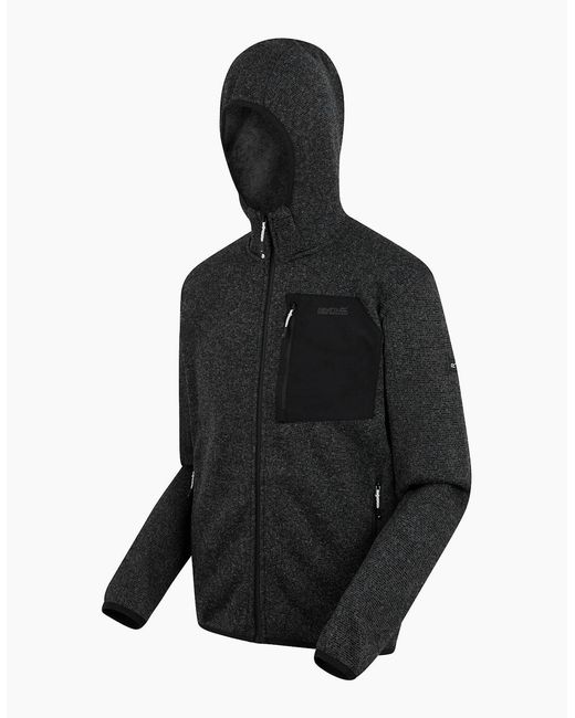 Regatta Black Newhill Marl Full Zip Fleece Jacket for men