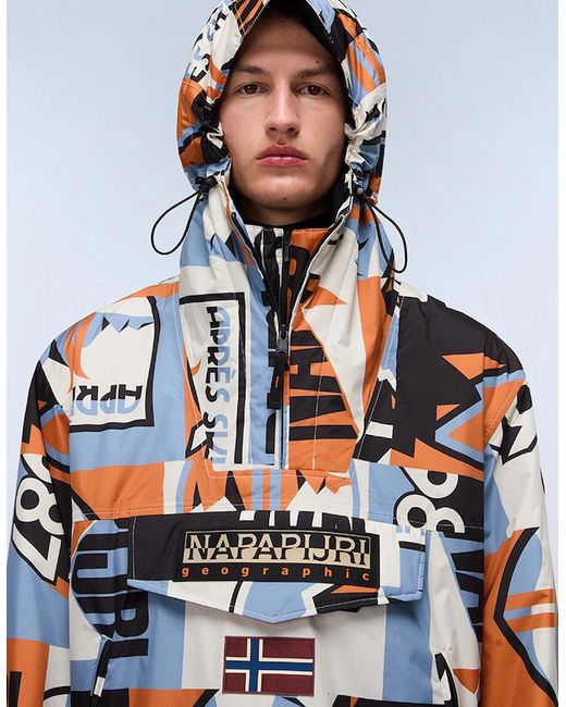 Napapijri Blue Rainforest Next Anorak Jacket for men