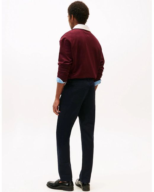 Tommy Hilfiger Blue Essential Twill Denton 5 Pocket Chinos for men