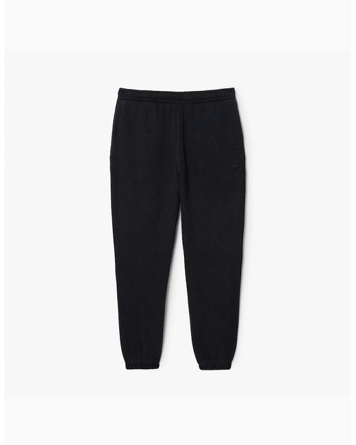 Lacoste Black Solid Patterned Elasticated Cuff Sweatpants for men