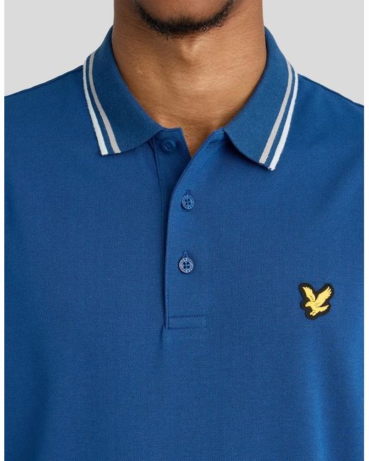 Lyle & Scott Blue Cotton Crew Neck Sweatshirt for men