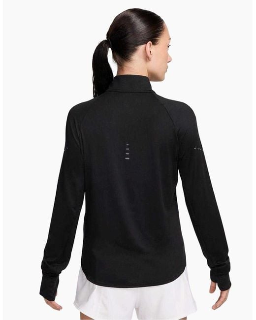 Nike Black Ladies Swift Quarter Zip Running Top