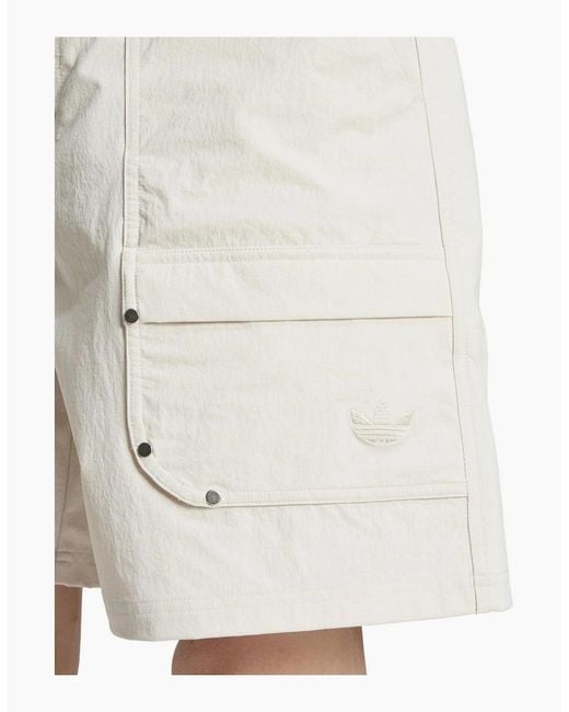 Adidas Originals White P Ess C Shorts for men