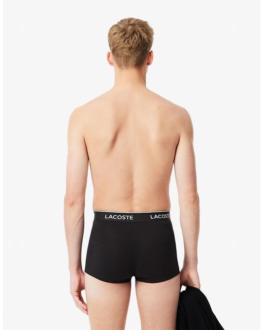 Lacoste Black 3-Pack Of Trunks for men