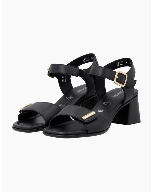 Remonte Black D1K54 Ankle Strap Sandals