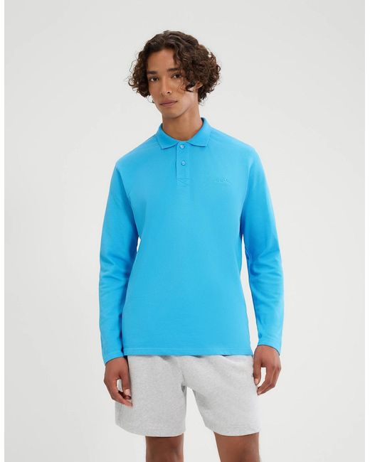 Ellesse Blue Nerola Ls Polo for men