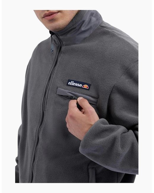 Ellesse Gray Maseben Full Zip Fleece Jacket for men