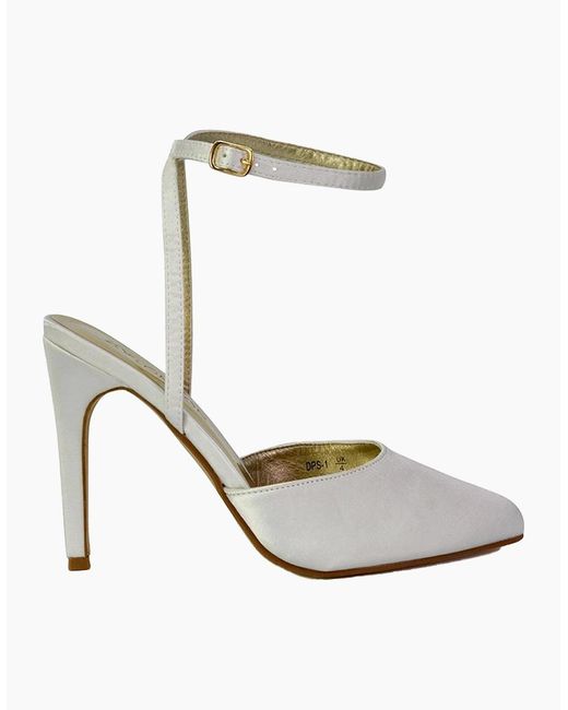 XY London White Ladies Liliane Pointed Stiletto Heel High Heels