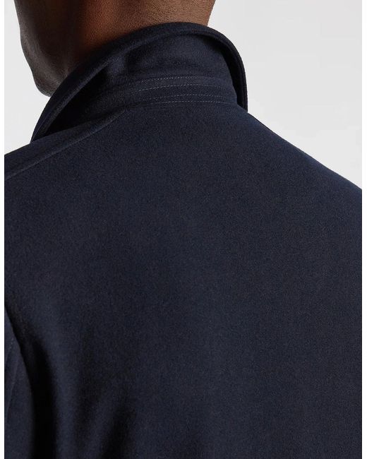 Remus Uomo Blue Lochlan Overcoat Dark for men