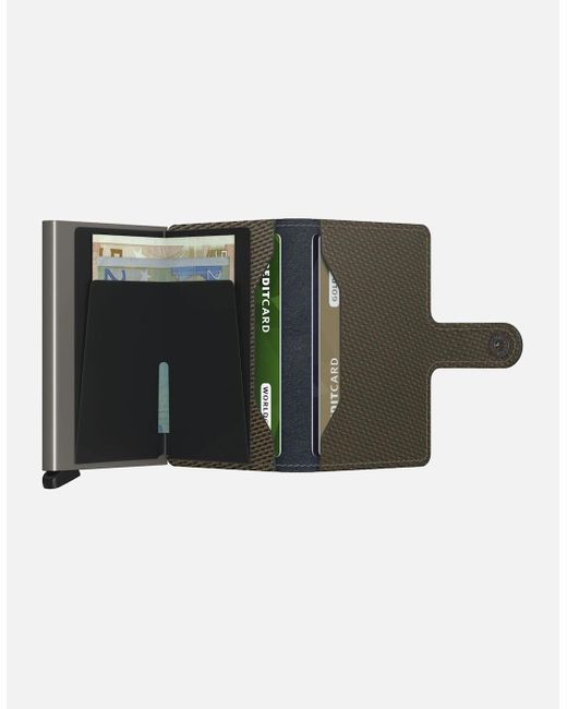 Secrid Green Mini Wallet Carbon Khaki for men
