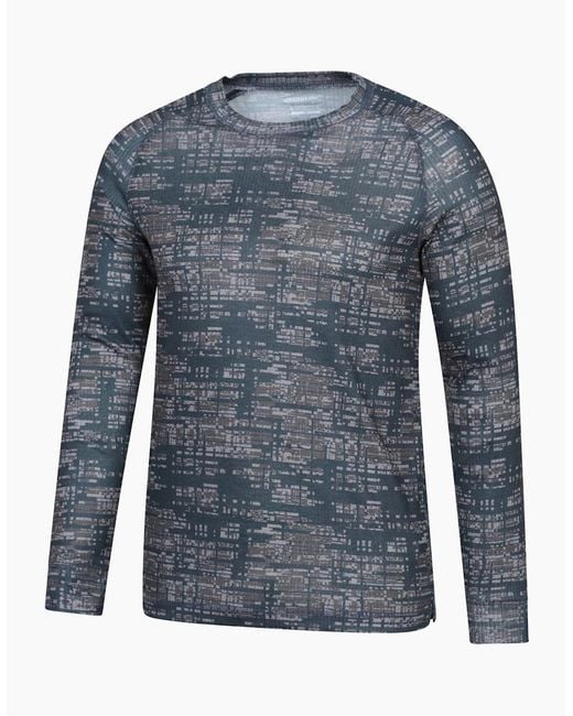 Mountain Warehouse Gray Talus Camouflage Thermal Top for men