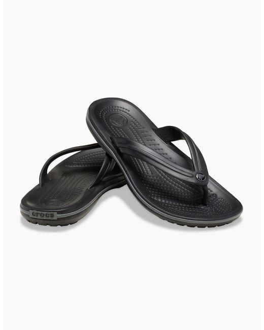 CROCSTM Black Crocband Flip Rubber/Slate Flip Flops for men