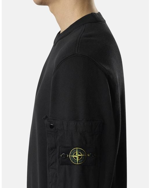 Stone Island Black Cotton 6100015 Sweatshirt for men