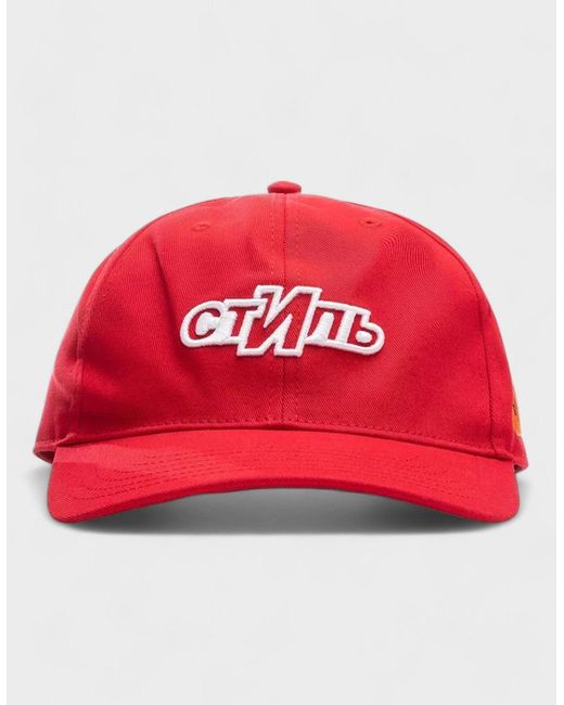 Heron Preston Red Ctnmb Sport Hat for men