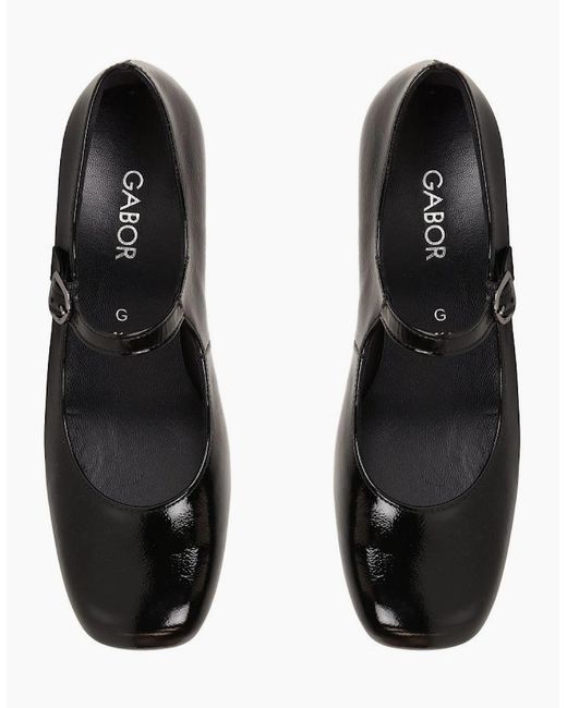 Gabor Black Glam Court Shoes