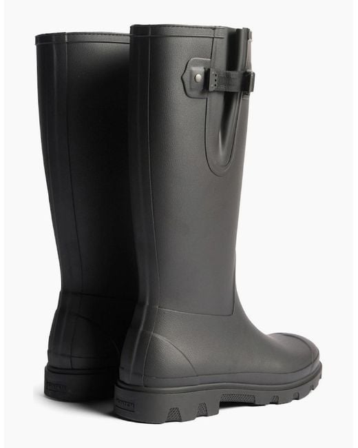 Hunter Black Field Downpour Wellingtons