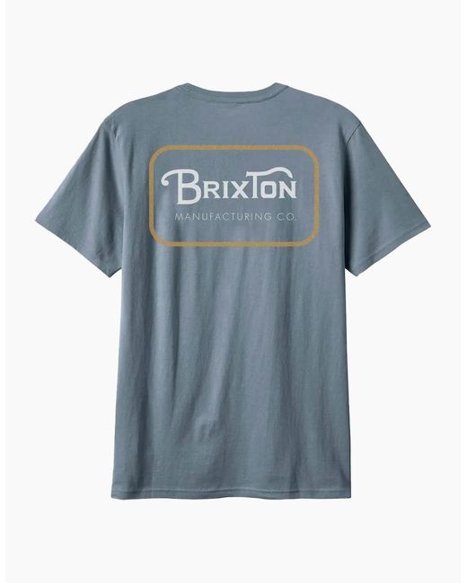 Brixton Blue Grade S/S Standard Washed Copper T-Shirt for men