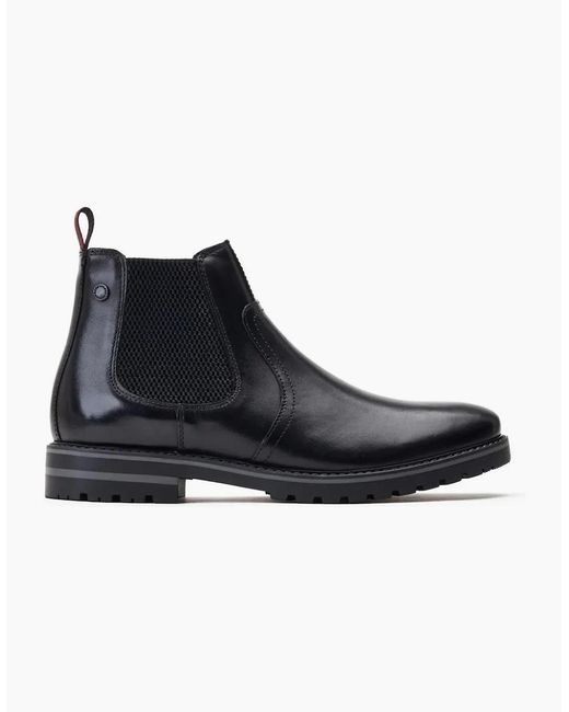 Base London Black London Cutler Washed Chelsea Boot for men