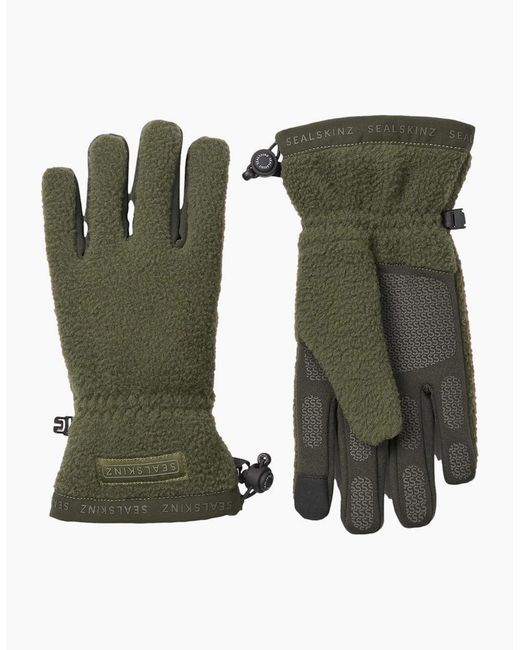 SealSkinz Green Hoveton Fleece Glove for men