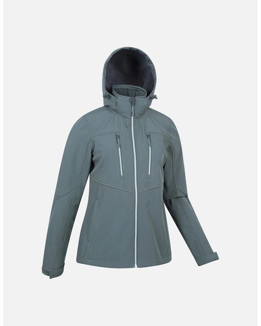 Mountain Warehouse Blue Ladies Genesis Windproof Soft Shell Jacket