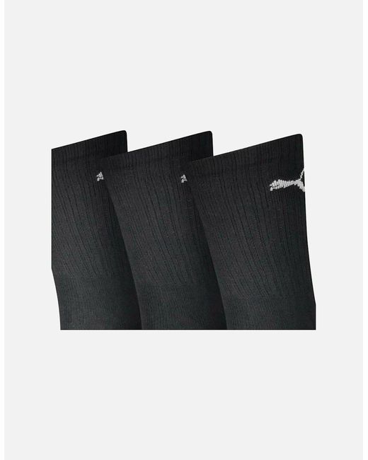 PUMA Black Adult Crew Sports Socks (Pack Of 3)