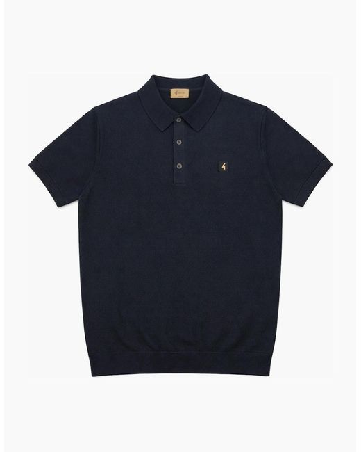 Gabicci Blue Vintage Jackson Polo Shirt for men