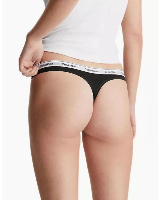Calvin Klein Black 3-Pack Modern Logo Thongs