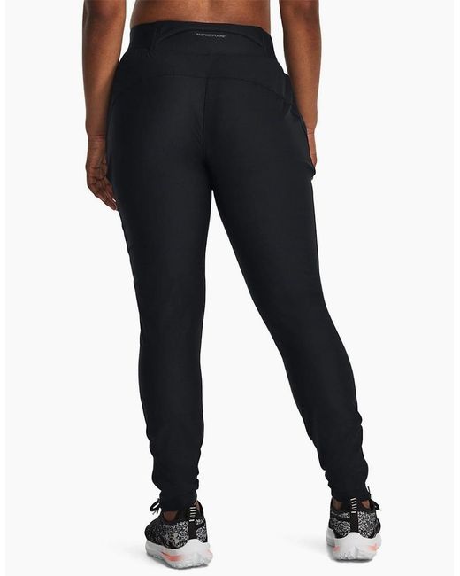 Under Armour Black Qualifier Elite Solid Patterned Slim Track Pants